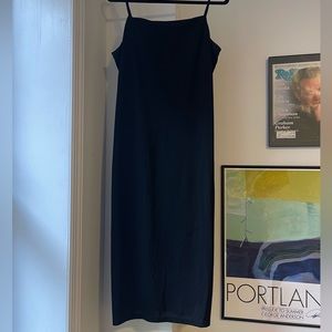 Black Drape Dress - Spaghetti Strap